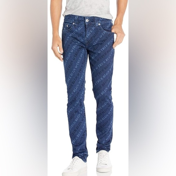 NWOT True Religion Men's Denim Jeans with Red Accent - Picture 9 of 9